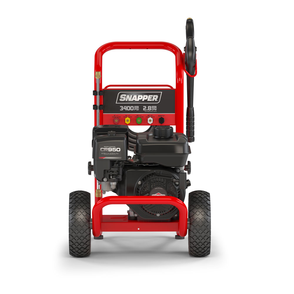 3400 MAX PSI* / 2.8 MAX GPM* GAS PRESSURE WASHER